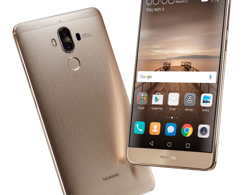 Mate 9 Champagne Gold Front Back lr