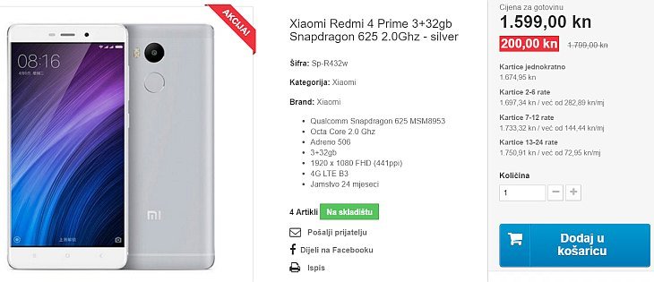 Xiaomi Redmi 4 Prime 332gb