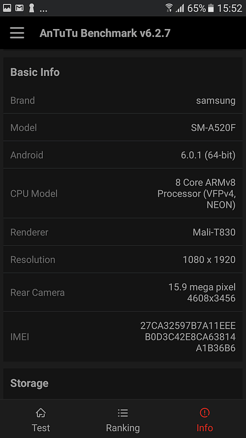 Samsung A5 2017 benchmark 5