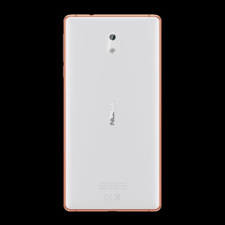 Nokia 3 Copper White back