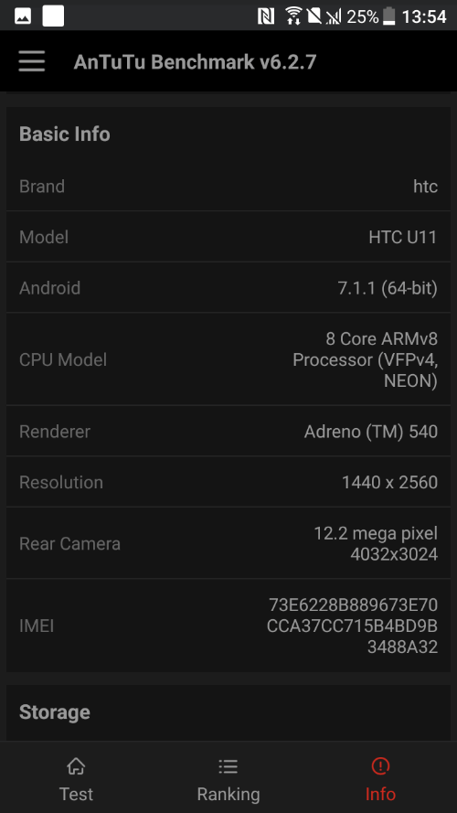 HTC U11 benchmark 3