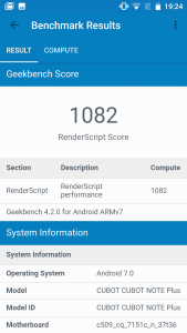 Cubot Note Plus benchmark 11