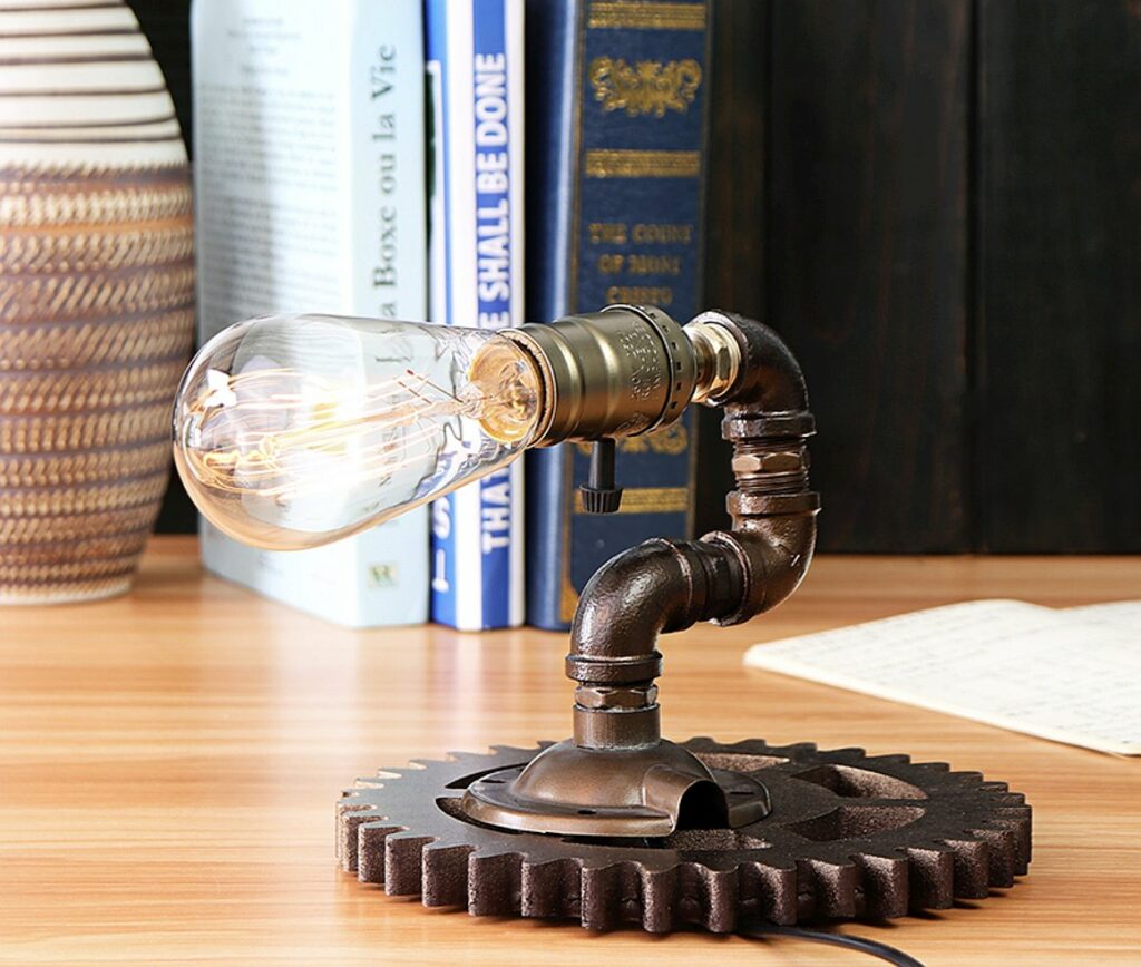 Steampunk LED lampa 2