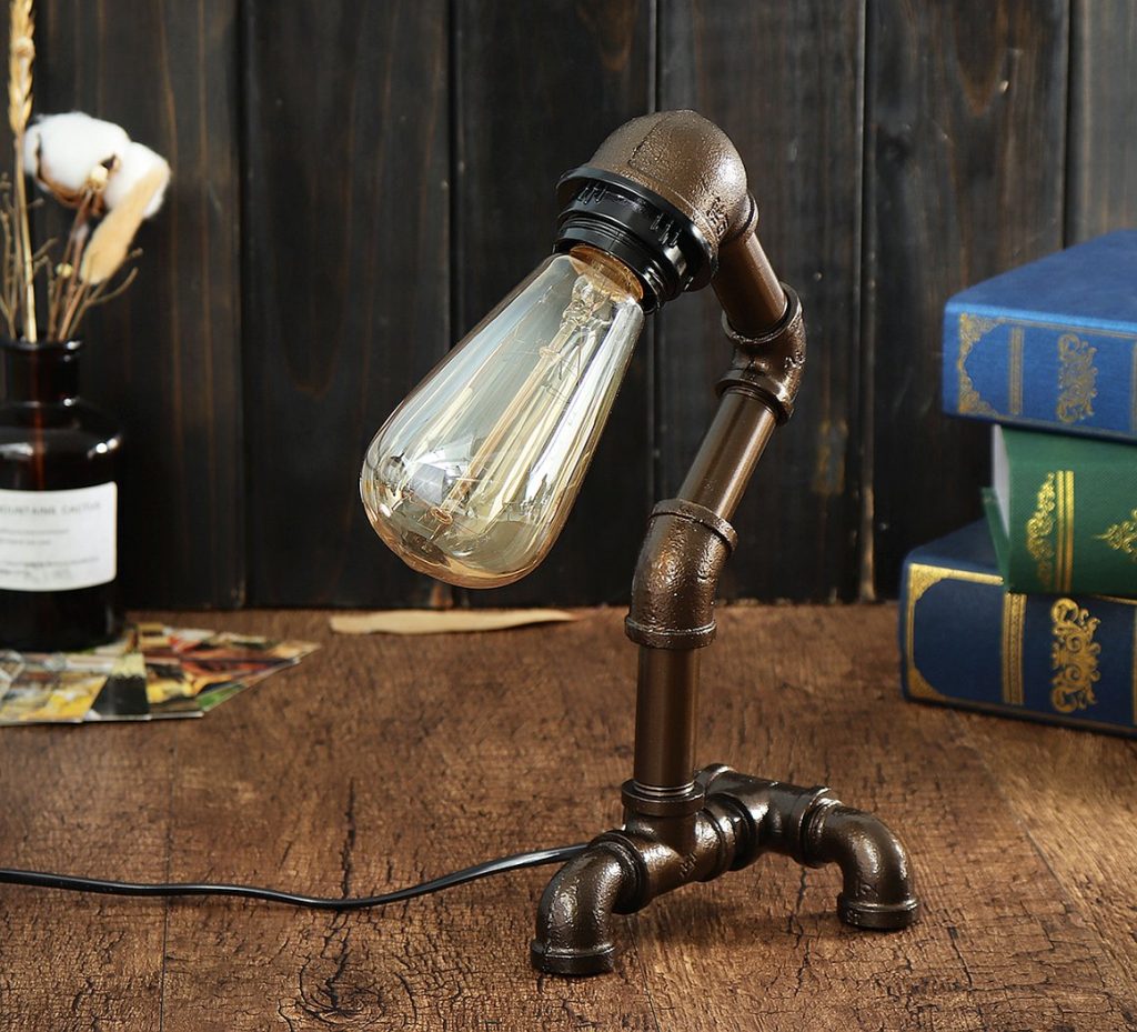Steampunk LED lampa 3