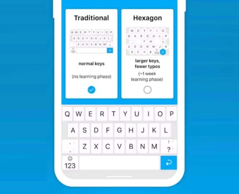 QWERTY i heksagonalna tipkovnica