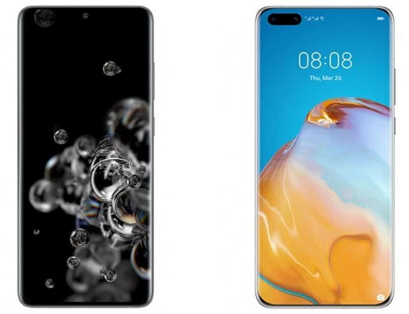 Samsung Galaxy S20 Ultra Huawei P40 Pro