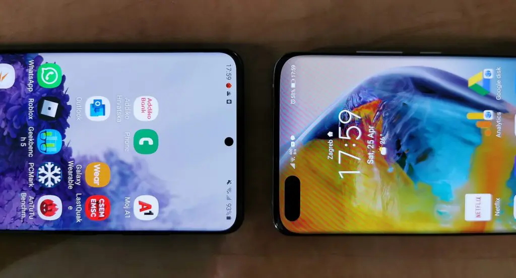 Samsung Galaxy S20 vs Huawei P40 Pro 9 e1587834897600