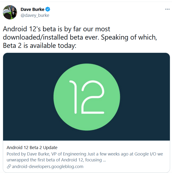 Android 12 Beta #1