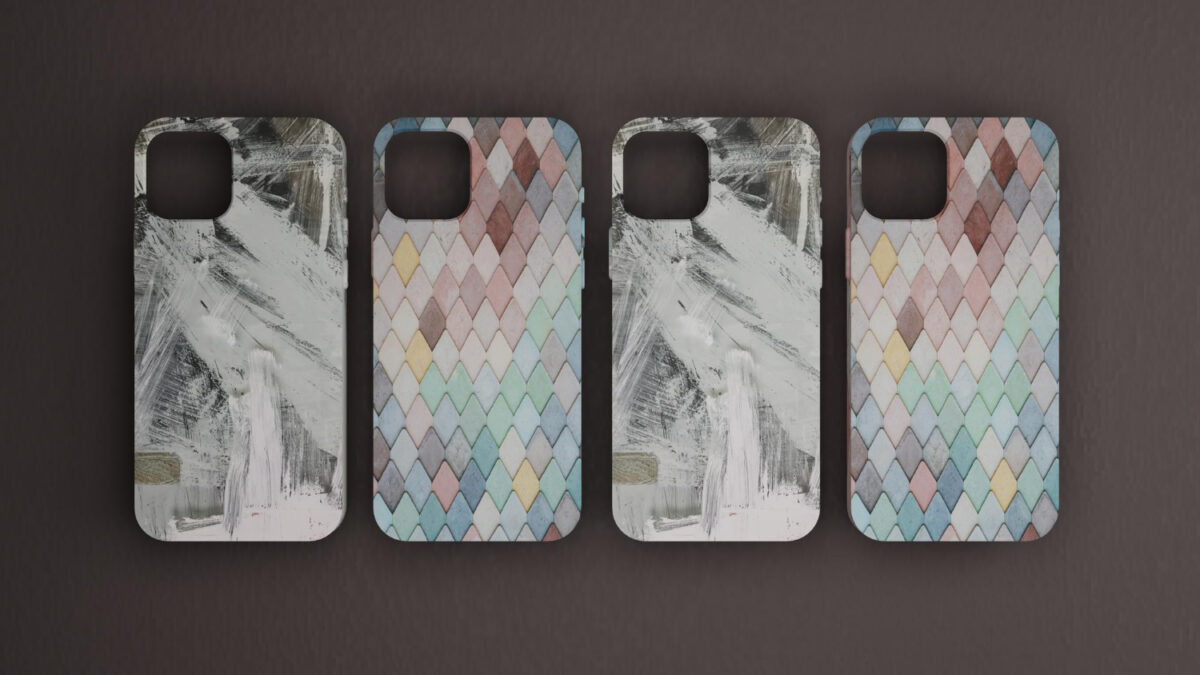 smartphone cover case plain background 3d rendering