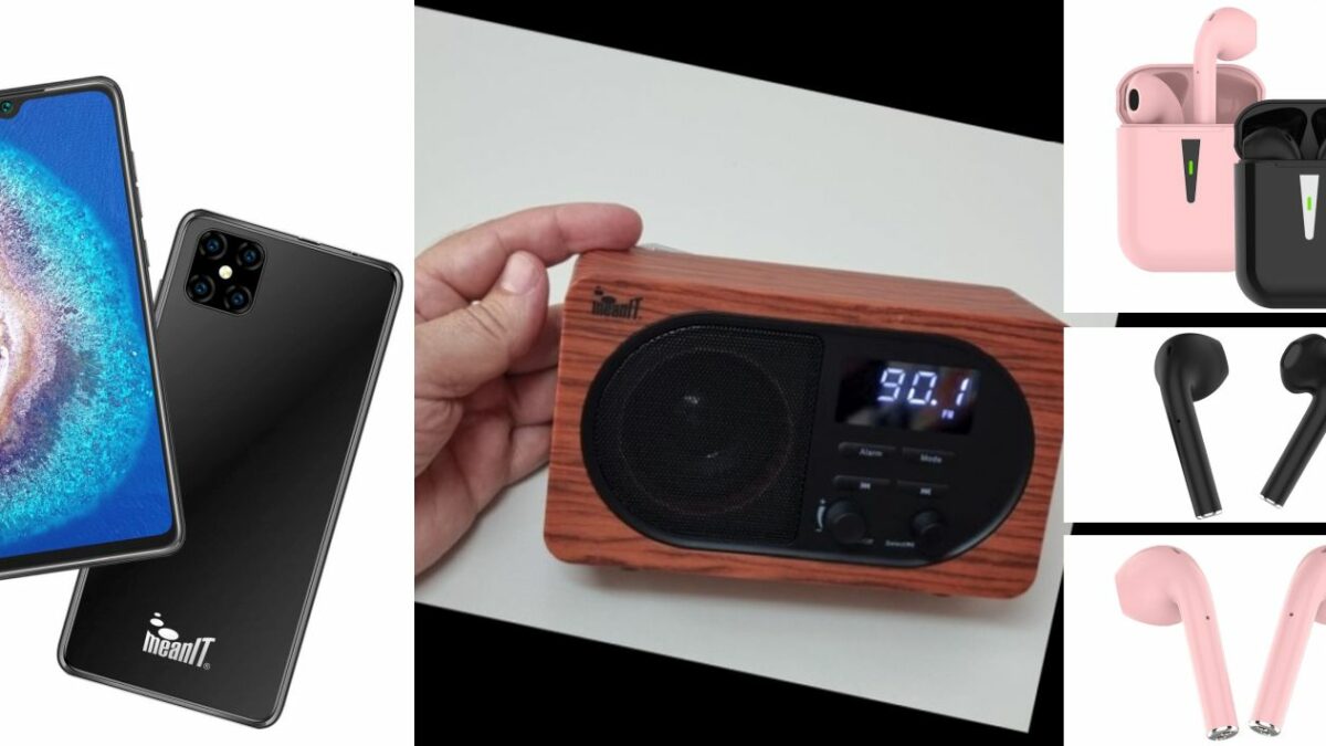 meanIT TWS B200Smartphone X4 radio alarm sat i Bluetooth zvucnik B4