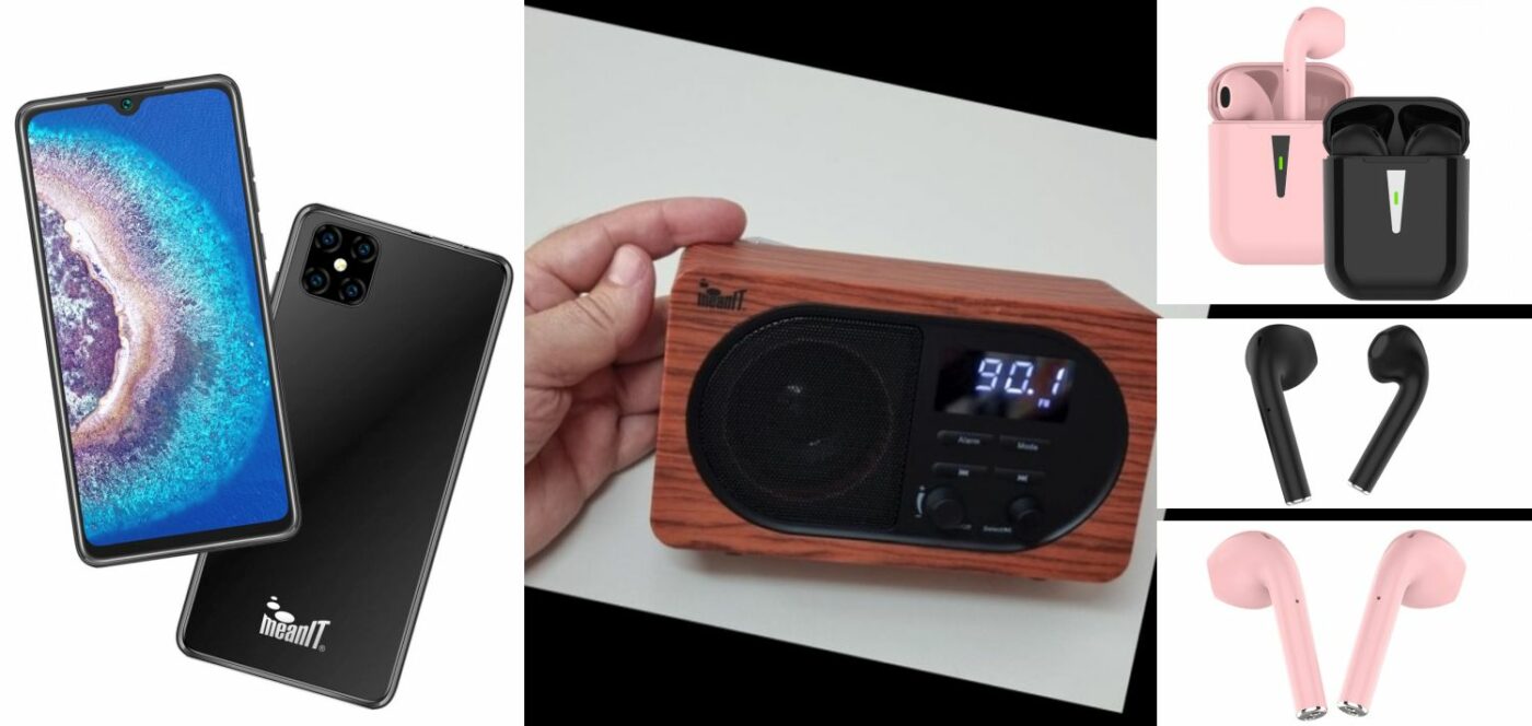 meanIT TWS B200Smartphone X4 radio alarm sat i Bluetooth zvucnik B4