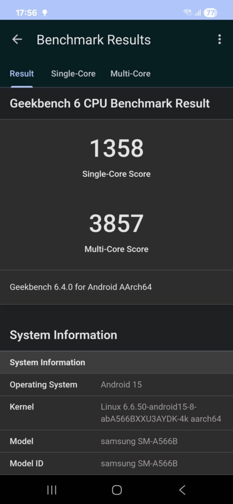 Screenshot 20250525 175644 Geekbench 6
