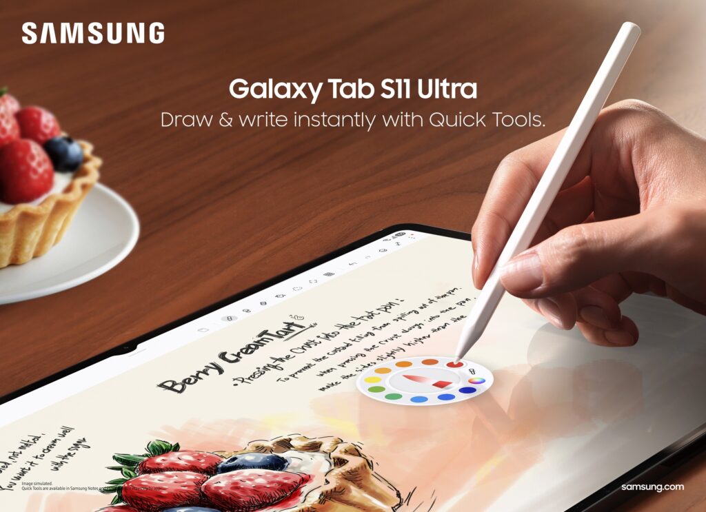 Galaxy Tab S11 Feature Visuals Quick Tools 510x370mm