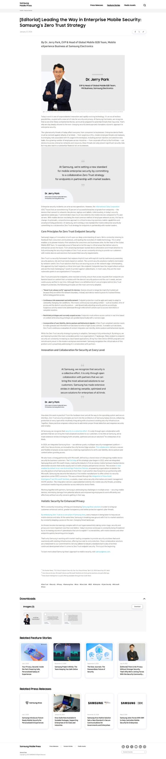 Screencapture Editorial Leading the Way in Enterprise Mobile Security Samsungs Zero Trust Strategy scaled