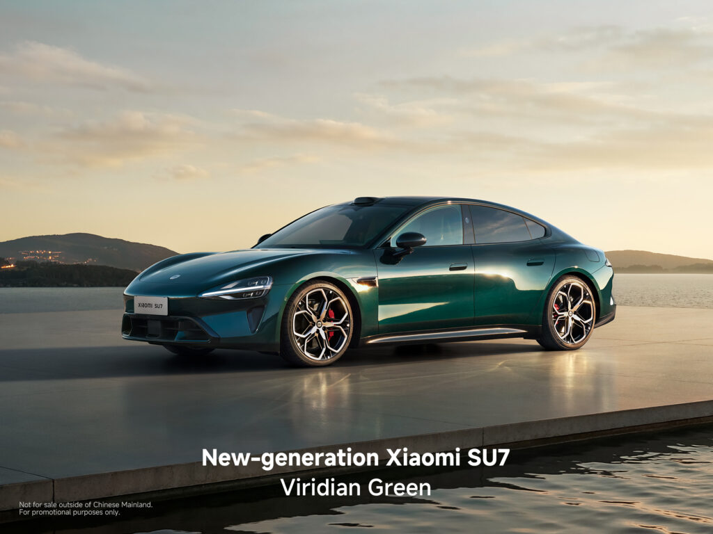 New generation Xiaomi SU7 04 Viridian Green