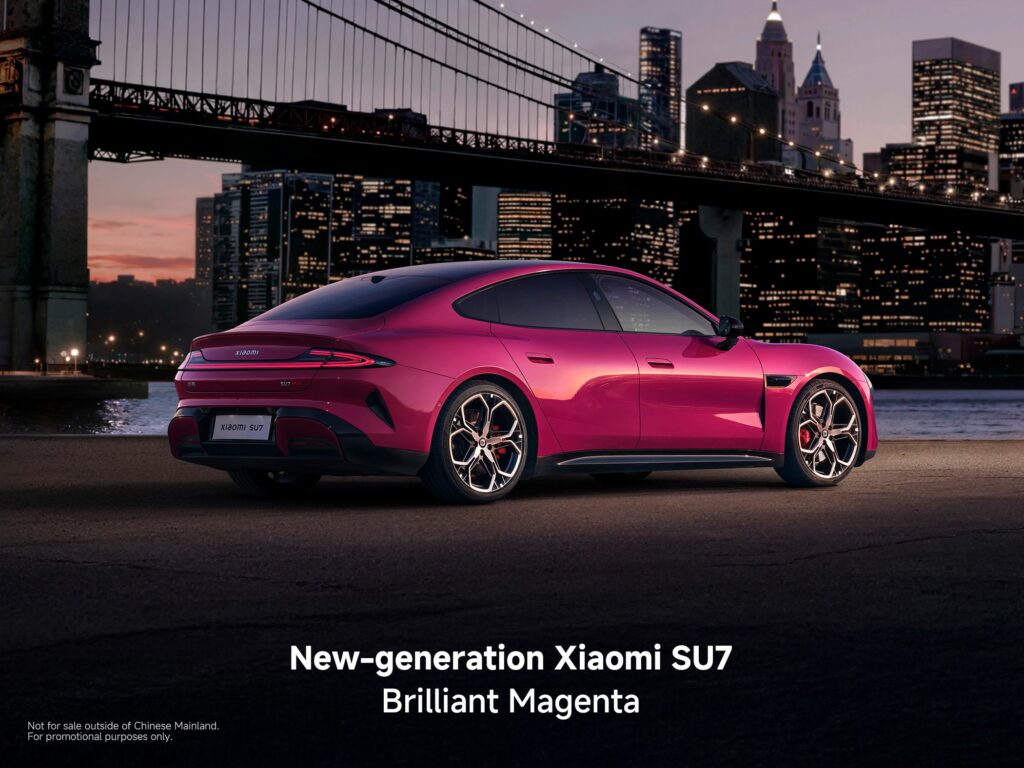 New generation Xiaomi SU7 07 Brilliant Magenta